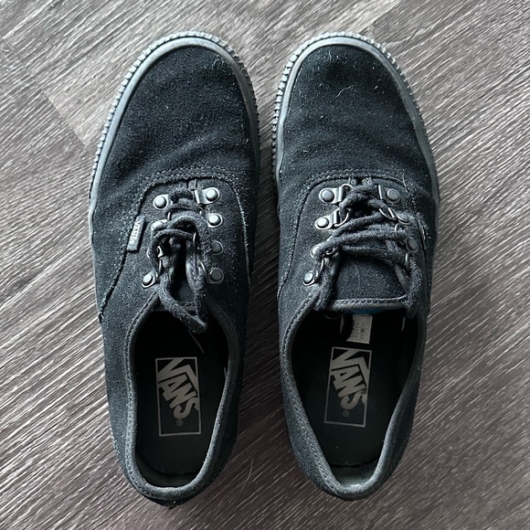 Vans Authentic Platform Black Mono Shoes - Picture 4 of 5